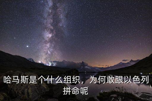 哈馬斯是個什么組織，為何敢跟以色列拼命呢