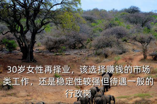 30歲女性再擇業(yè)，該選擇賺錢的市場類工作，還是穩(wěn)定性較強但待遇一般的行政崗