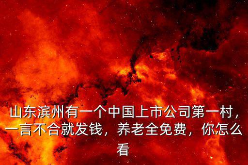 山東濱州有一個(gè)中國(guó)上市公司第一村，一言不合就發(fā)錢，養(yǎng)老全免費(fèi)，你怎么看