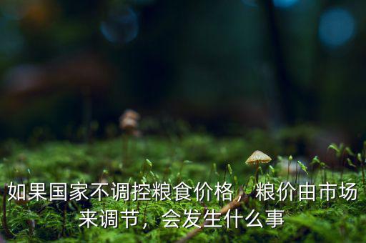 如果國家不調(diào)控糧食價格，糧價由市場來調(diào)節(jié)，會發(fā)生什么事