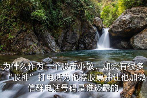 為什么作為一個(gè)股市小散，卻會(huì)有很多“股神”打電話(huà)為他薦股票并讓他加微信群電話(huà)號(hào)碼是誰(shuí)透露的