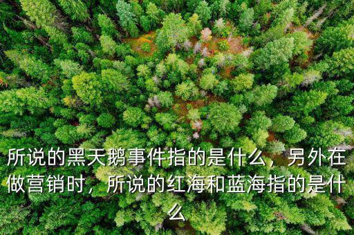 所說(shuō)的黑天鵝事件指的是什么，另外在做營(yíng)銷時(shí)，所說(shuō)的紅海和藍(lán)海指的是什么
