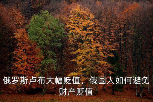 俄羅斯盧布大幅貶值，俄國(guó)人如何避免財(cái)產(chǎn)貶值