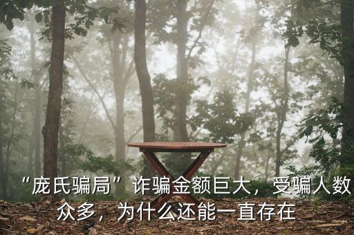 “龐氏騙局”詐騙金額巨大，受騙人數(shù)眾多，為什么還能一直存在