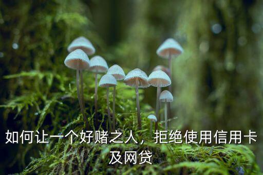 如何讓一個(gè)好賭之人，拒絕使用信用卡及網(wǎng)貸