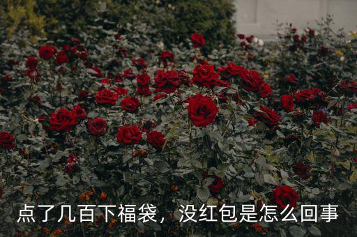 點(diǎn)了幾百下福袋，沒(méi)紅包是怎么回事