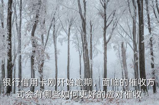 銀行信用卡剛開始逾期，面臨的催收方式會有哪些如何更好的應對催收