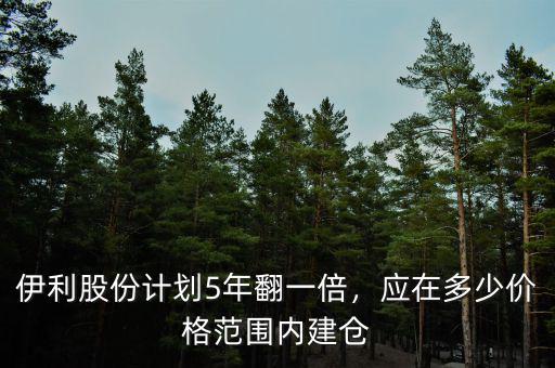 伊利股份股票翻了多少倍,應在多少價格范圍內建倉