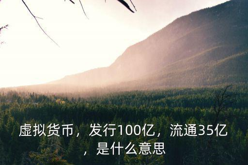 虛擬貨幣，發(fā)行100億，流通35億，是什么意思