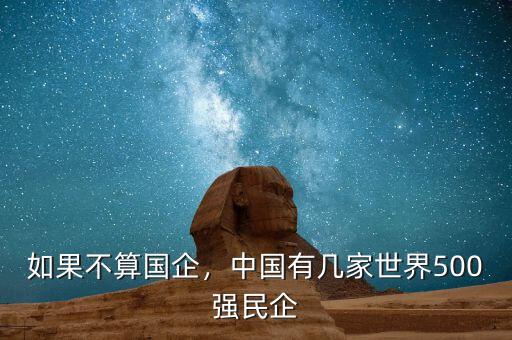 如果不算國(guó)企，中國(guó)有幾家世界500強(qiáng)民企