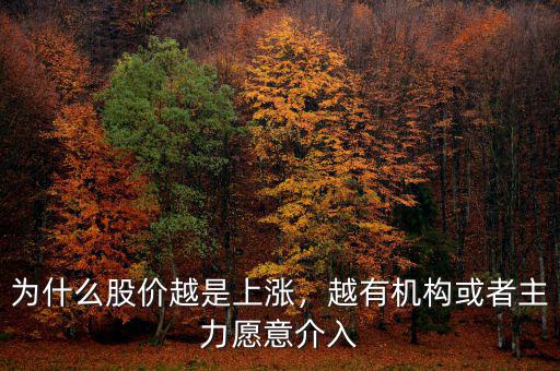 為什么股價(jià)越是上漲，越有機(jī)構(gòu)或者主力愿意介入