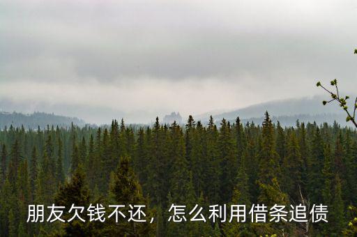 朋友欠錢不還，怎么利用借條追債