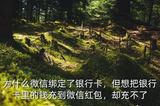 為什么微信綁定了銀行卡，但想把銀行卡里的錢充到微信紅包，卻充不了