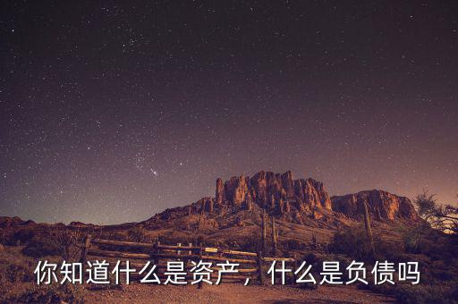 你知道什么是資產(chǎn)，什么是負(fù)債嗎