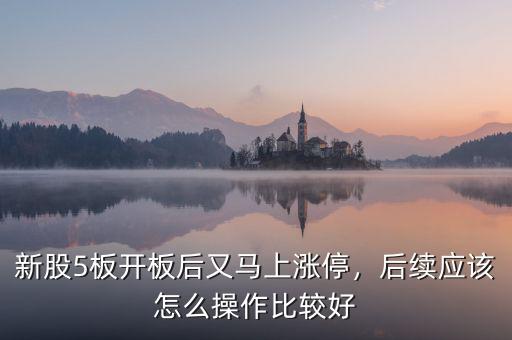 新股5板開板后又馬上漲停，后續(xù)應該怎么操作比較好