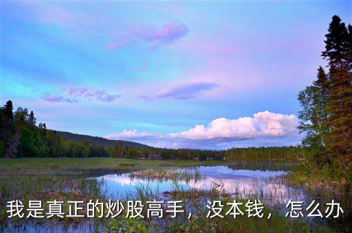 我是真正的炒股高手，沒本錢，怎么辦