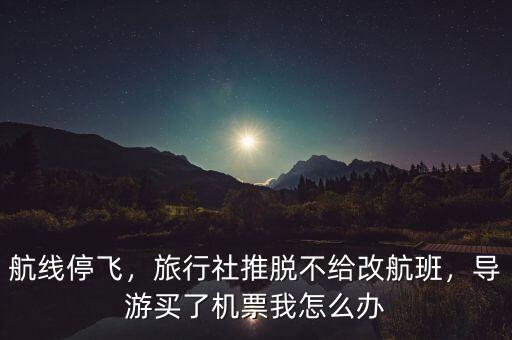 航線停飛，旅行社推脫不給改航班，導(dǎo)游買了機(jī)票我怎么辦