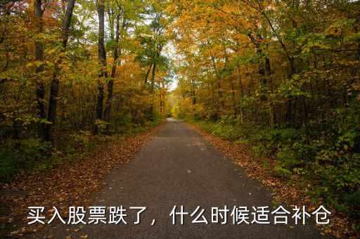 買入股票跌了，什么時候適合補倉