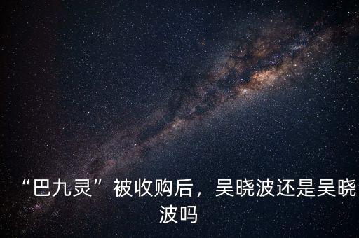 “巴九靈”被收購后，吳曉波還是吳曉波嗎