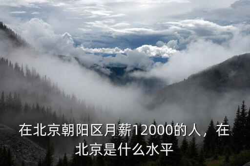 在北京朝陽(yáng)區(qū)月薪12000的人，在北京是什么水平