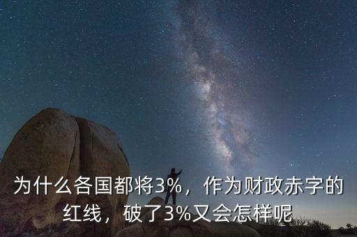 為什么各國都將3%，作為財政赤字的紅線，破了3%又會怎樣呢