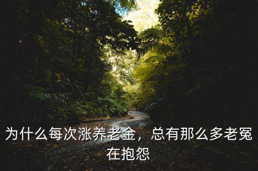 為什么每次漲養(yǎng)老金，總有那么多老冤在抱怨