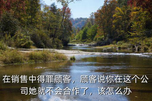 在銷售中得罪顧客，顧客說(shuō)你在這個(gè)公司她就不會(huì)合作了，該怎么辦