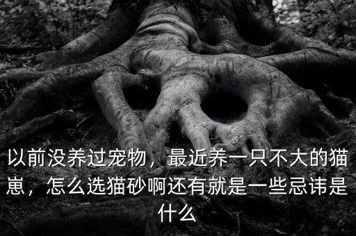 以前沒(méi)養(yǎng)過(guò)寵物，最近養(yǎng)一只不大的貓崽，怎么選貓砂啊還有就是一些忌諱是什么