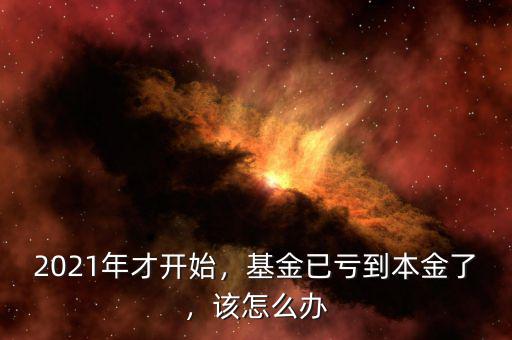 2021年才開始，基金已虧到本金了，該怎么辦