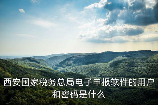 陜西省國家稅務(wù)局賬號是什么，你好我想問你 一下 網(wǎng)上國稅的用戶名和密碼是什么
