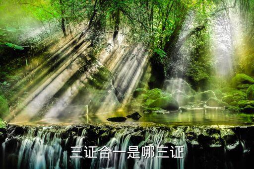 三證合一三證號(hào)是什么，三證合一是哪三證