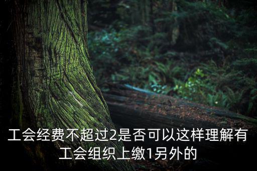 工會(huì)經(jīng)費(fèi)為什么收4，工會(huì)經(jīng)費(fèi)不超過2是否可以這樣理解有工會(huì)組織上繳1另外的