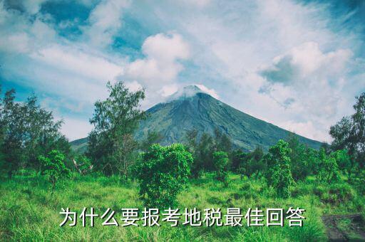 為什么要報(bào)考地稅最佳回答