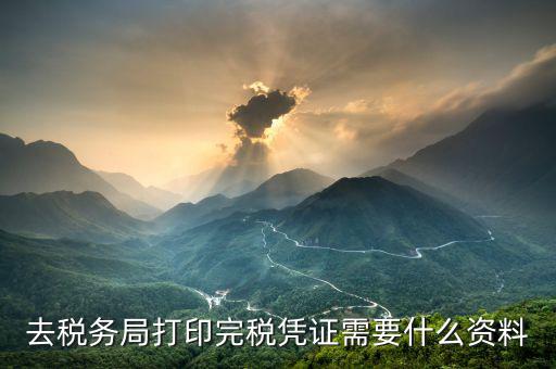 開具完稅證明需要什么，去稅務(wù)局打印完稅憑證需要什么資料