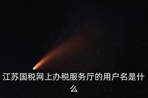 網(wǎng)上辦稅用戶名是什么，江蘇國稅網(wǎng)上辦稅服務廳的用戶名是什么