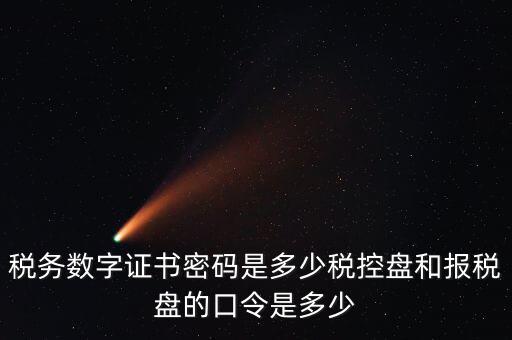 新報稅盤密碼是什么，稅務(wù)數(shù)字證書密碼是多少稅控盤和報稅盤的口令是多少
