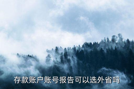 存款賬戶(hù)賬號(hào)報(bào)告是什么，存款賬戶(hù)賬號(hào)報(bào)告可以選外省嗎