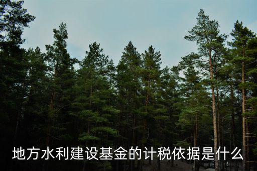 地方水利基金是什么，地方水利建設(shè)基金的計(jì)稅依據(jù)是什么