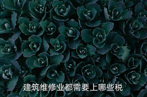 房屋修理交什么稅，維修費(fèi)交什么稅