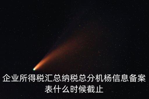 匯總所得稅備案什么時(shí)間，備案應(yīng)該在什么時(shí)候進(jìn)行求解