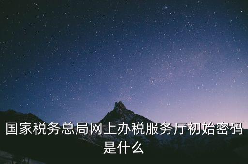 國稅申報原始密碼是什么意思，國稅第一次網(wǎng)上申報的登陸密碼是什么