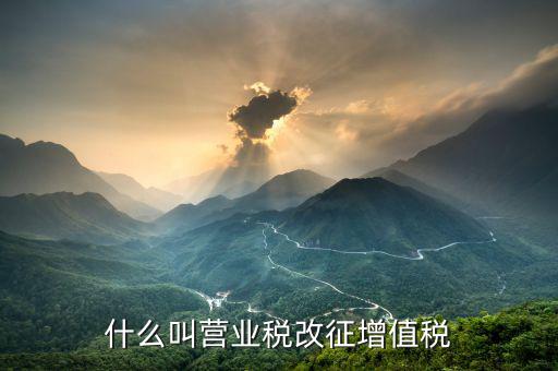營業(yè)稅改征增值稅什么意思，營業(yè)稅改征增值稅改革是什么意思