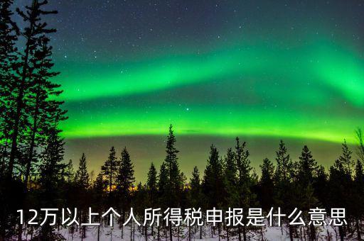 十二萬申報有什么用，第一次進行12萬個稅申報有哪些注意點