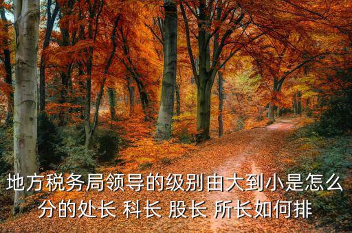 市地稅局科長什么級別，社保分局和稅務分局的科長股長是屬于哪類等級的官