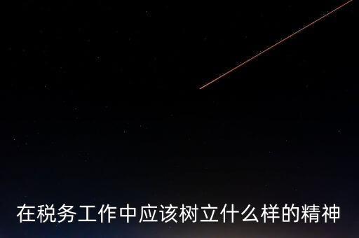 樹立國稅人什么形象，在稅務(wù)工作中應(yīng)該樹立什么樣的精神