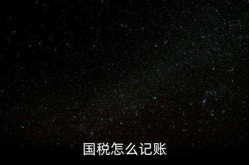 什么稅收記賬，國稅怎么記賬