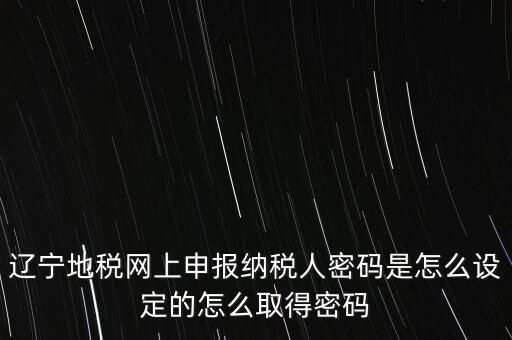 地稅網(wǎng)上自然人申報(bào)密碼是什么，地稅申報(bào)的用戶名和密碼是什么