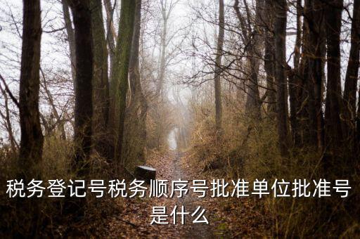 稅務順序號是什么，稅務順序號是什么意思