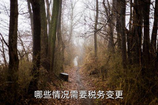 什么情況須變更稅務，納稅人應當辦理變更稅務登記的情形有