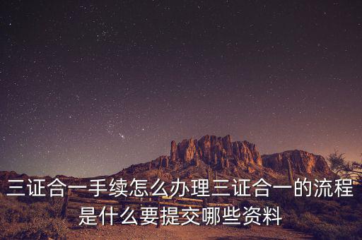 變更地稅三證合一需要什么資料，三證合一營業(yè)執(zhí)照換證需要什么資料